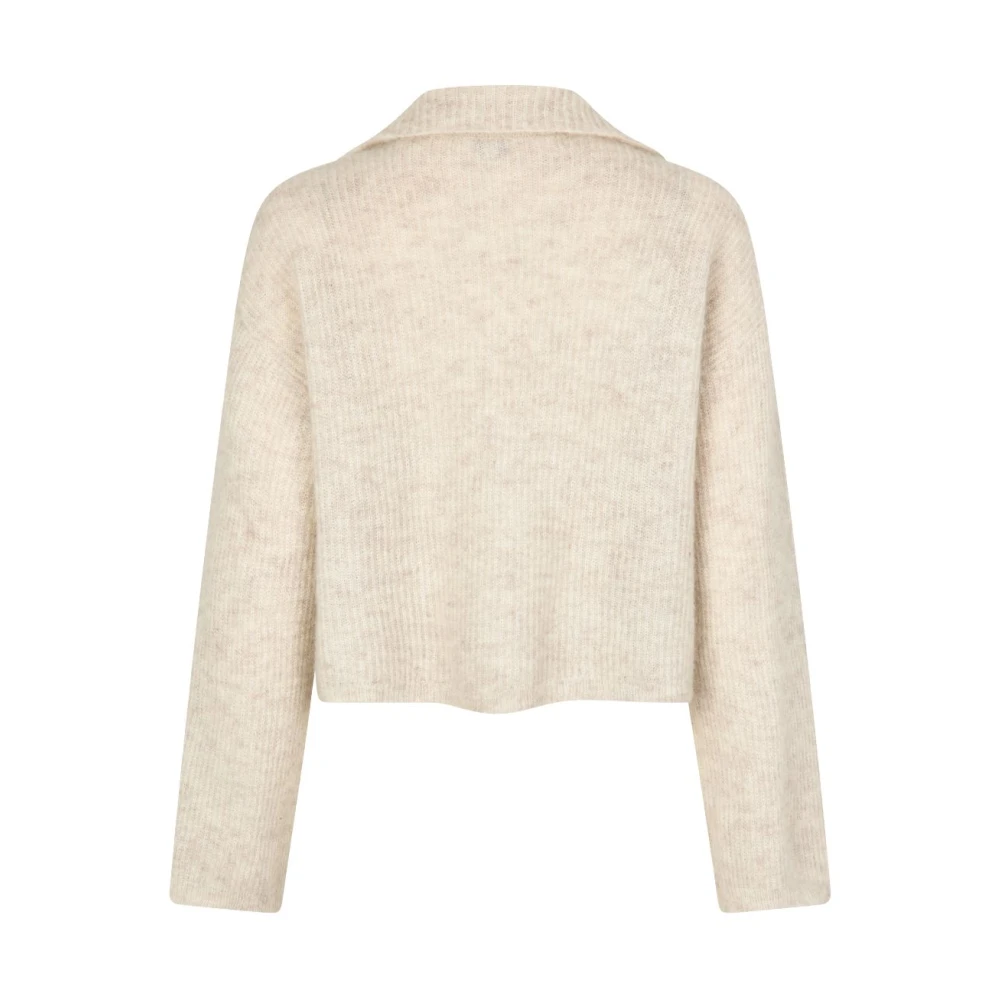 MbyM Beige Gebreid Vest met Knoopsluiting Beige Dames