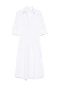witte-plooi-detail-jurk-met-geknoopte-manchetten