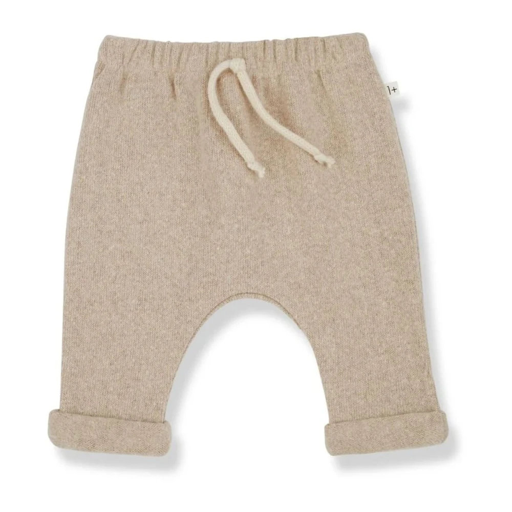 1 + IN THE Family Beige Bomull Elastiska Byxor Beige, Unisex