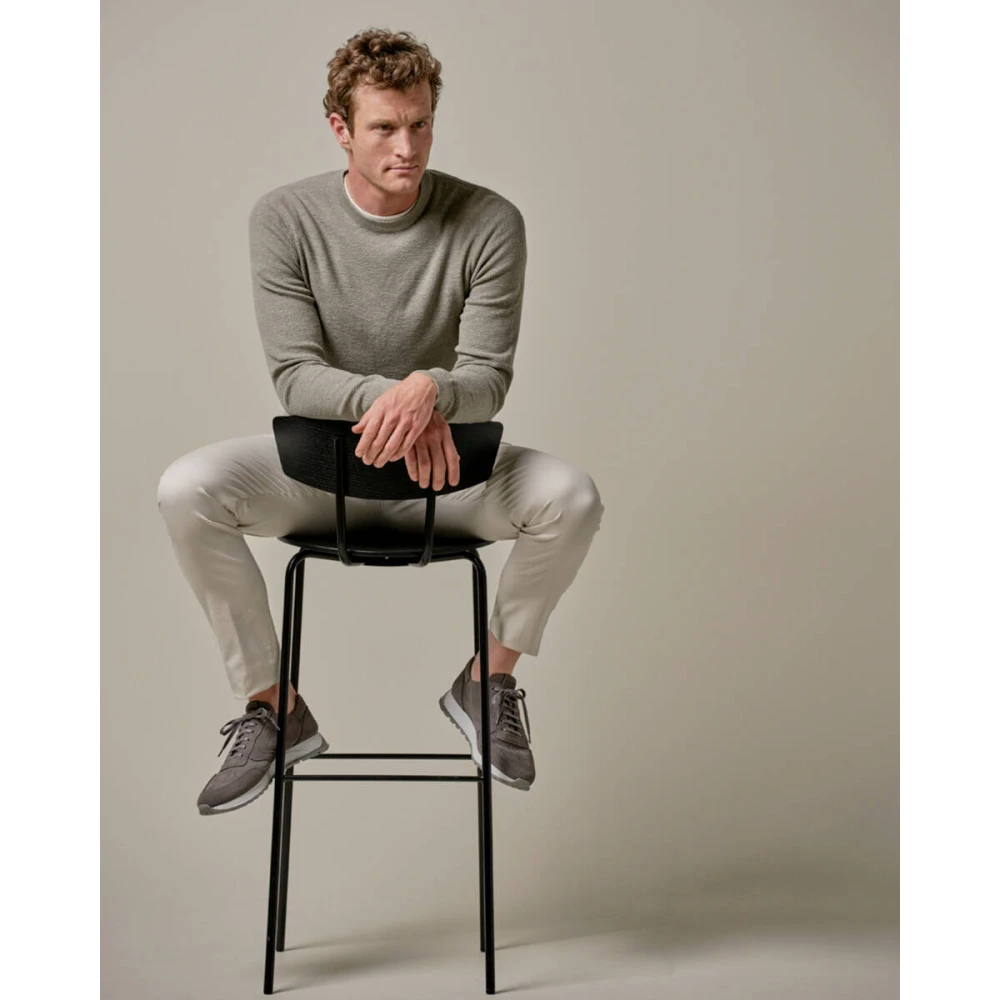 Profuomo Ronde Hals Pullover Midden Groen Green Heren