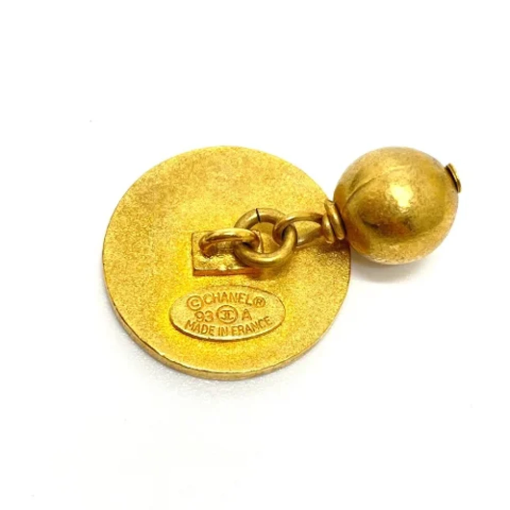 Chanel Vintage Pre-owned Metal home-office Yellow Dames