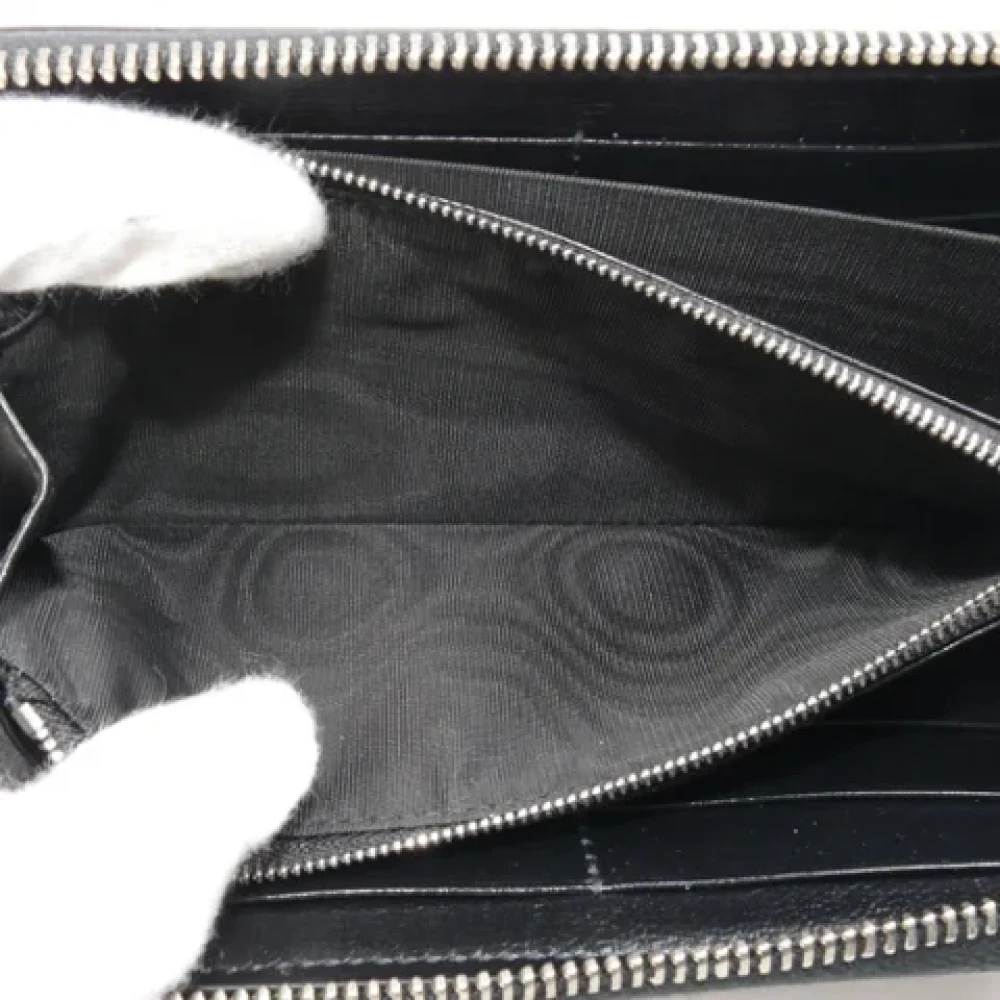 Gucci Vintage Pre-owned Fabric wallets Black Heren