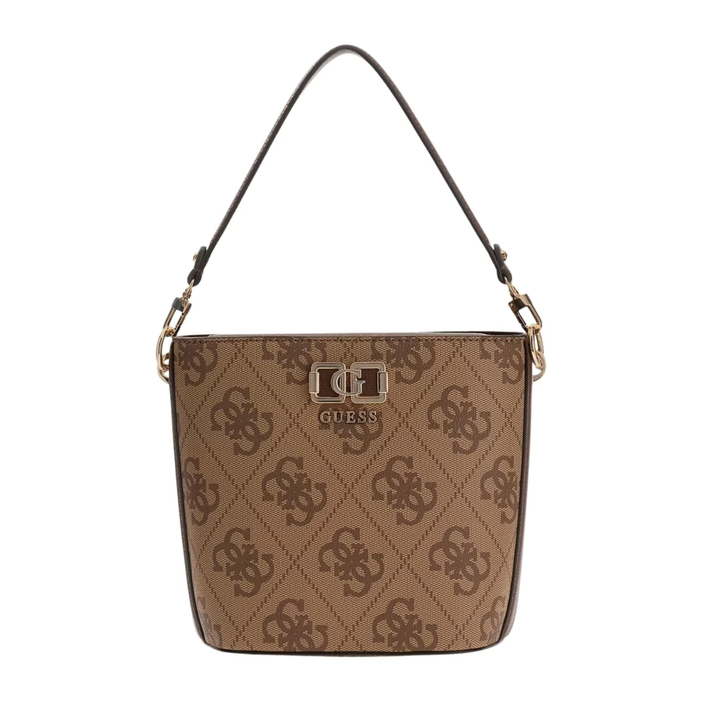 Guess Women's Brown Karnilla Logo Bucket