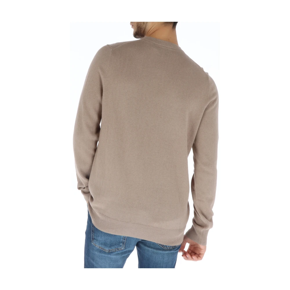 Lyle & Scott Beige Gebreide Trui Heren Herfst Winter Beige Heren