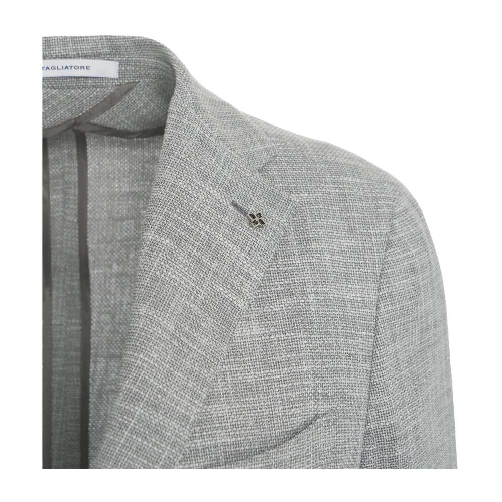 Tagliatore Herenkleding Blazer Grijs Ss25 Gray Heren