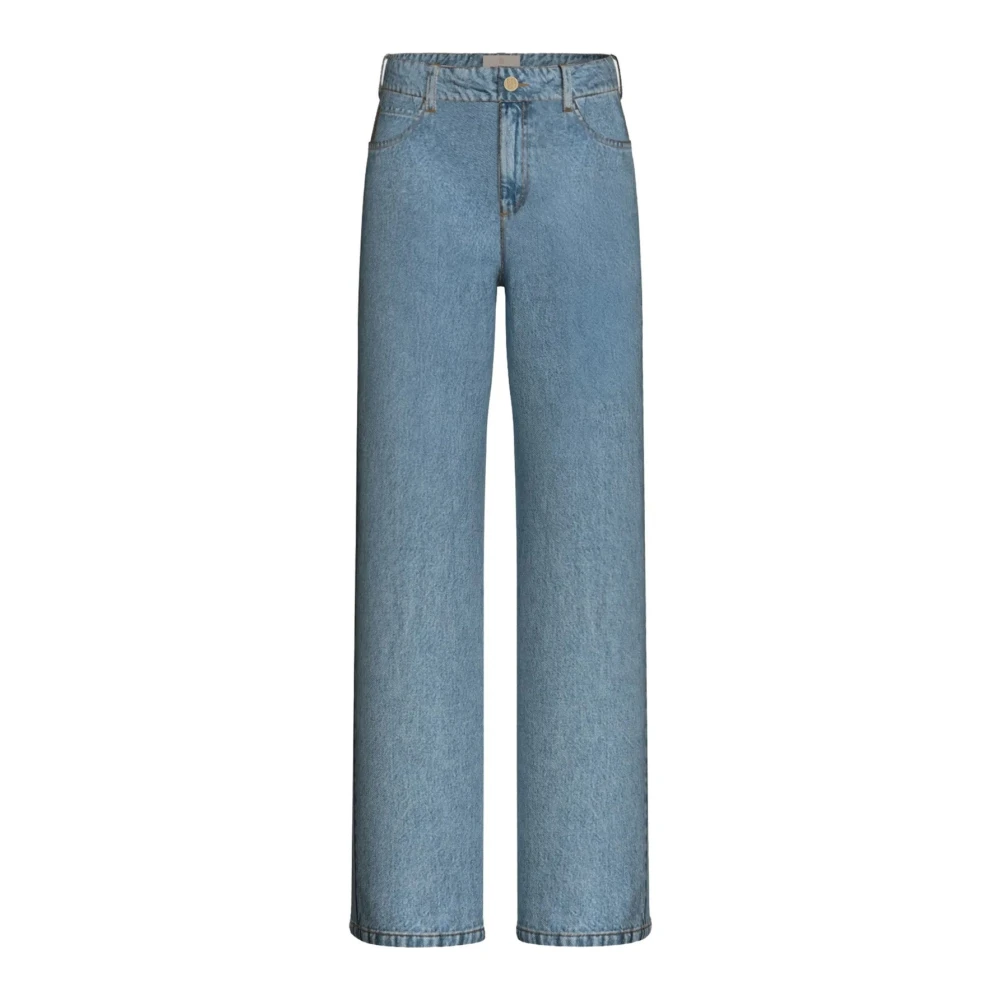 Emme Di Marella Women's Blue Wide Jeans, M, Wide Jeans