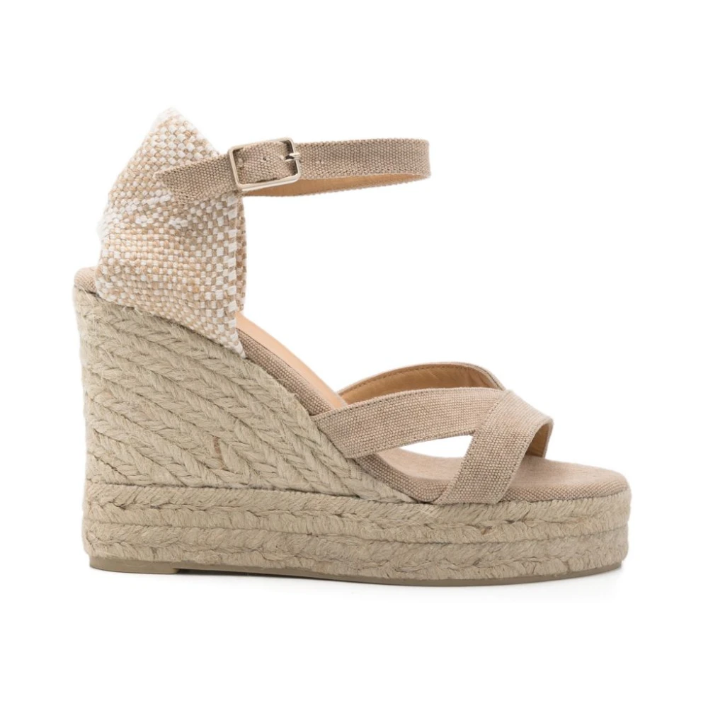 Castañer , Wedges, Female, Beige, 8 Uk, Bruna Wedge Espadrille - Image 4