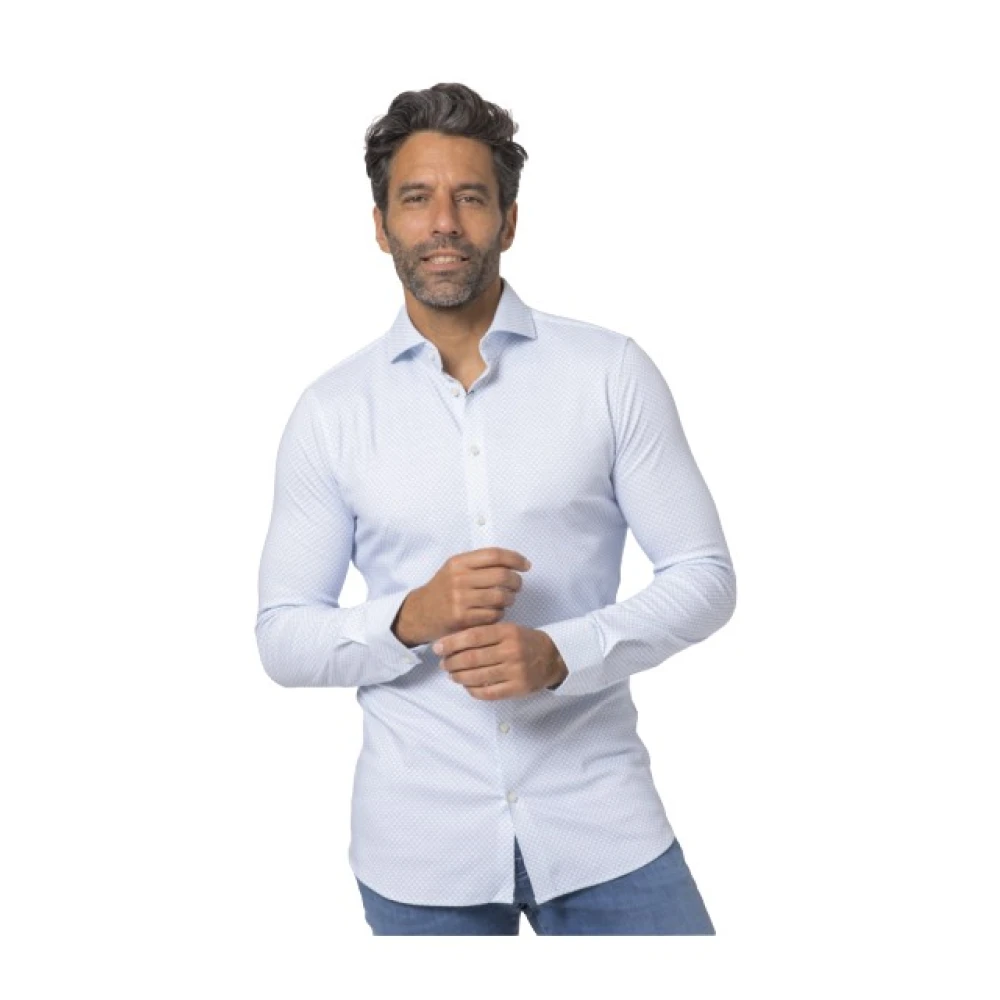 Desoto Homme Bleu Chemises, Taille: L Chemise E Motif Pixel Collection De Luxe