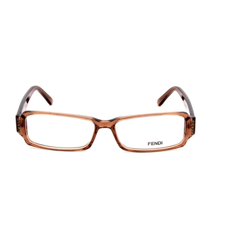 Fendi Bruine plastic frame bril met wijzerplaat Brown Dames