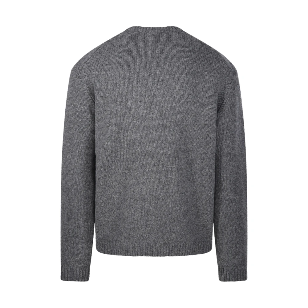 Maison Kitsuné Vos Intarsia Trui Vest Gray Heren