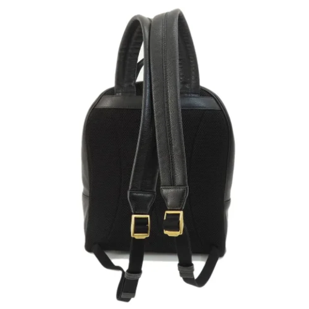 Gucci Vintage Pre-owned Leather backpacks Black Dames