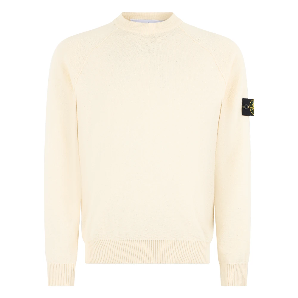Stone Island Beige Crew Neck Jumper - Male - Round-Neck Knitwear - Xl - Knitwear