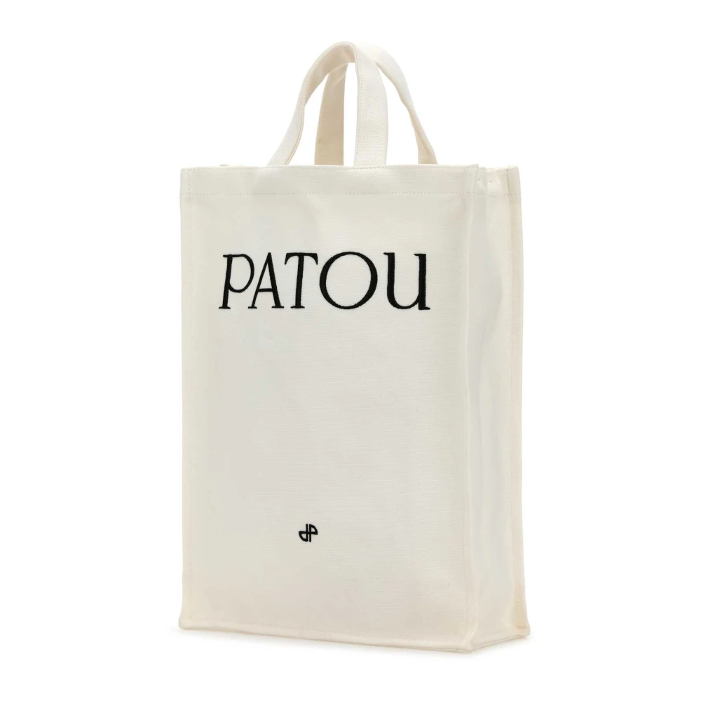 Patou Canvas Winkelmandje met Schouderband White Dames