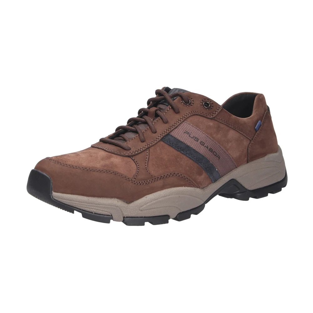 Gabor Sportieve Heren Veterschoen van Nubuck Leer Heren Schoenen Bruin