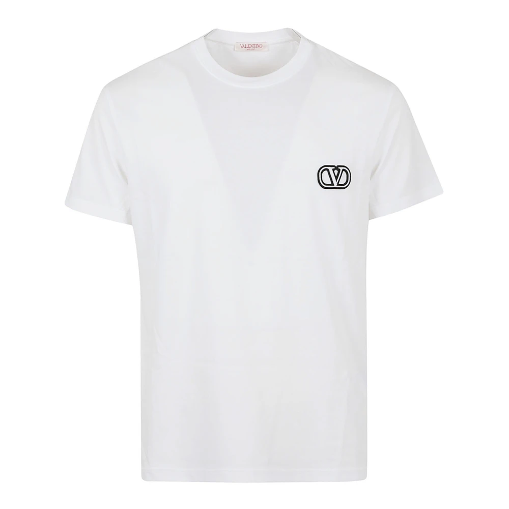 Valentino Garavani T-Shirt Jersey Print Vltn White Heren