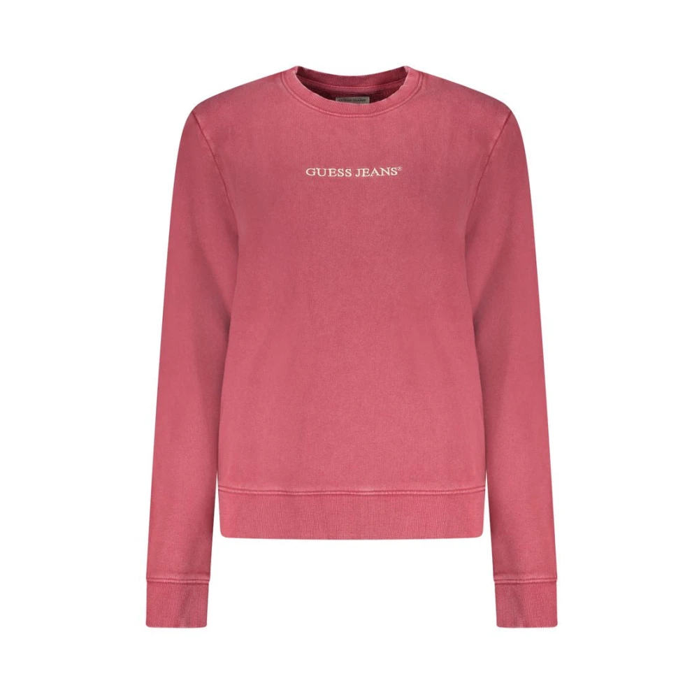 Guess Women's Red Cotton Sweatshirt - Sweatshirts - Xs - Sweatshirts & Hoodies