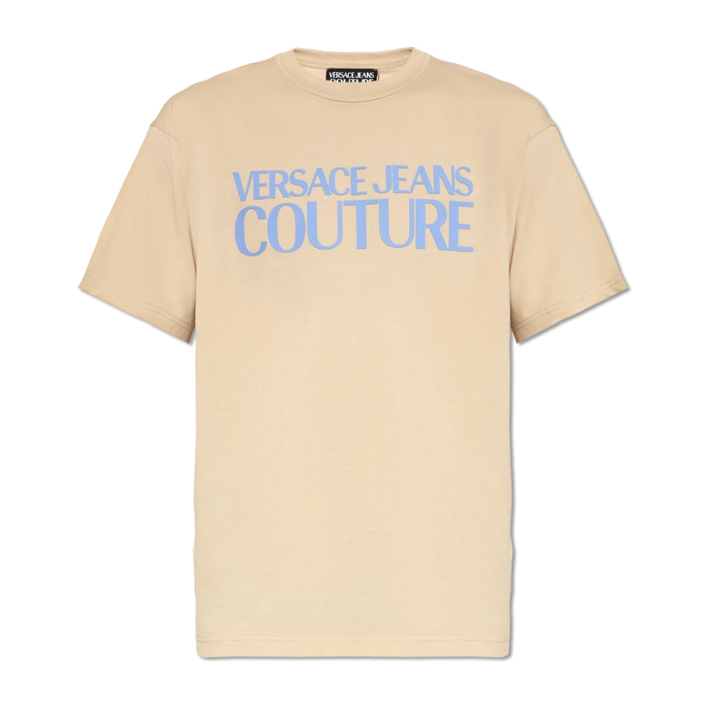 Versace Jeans Couture T-shirt met logo Beige Heren