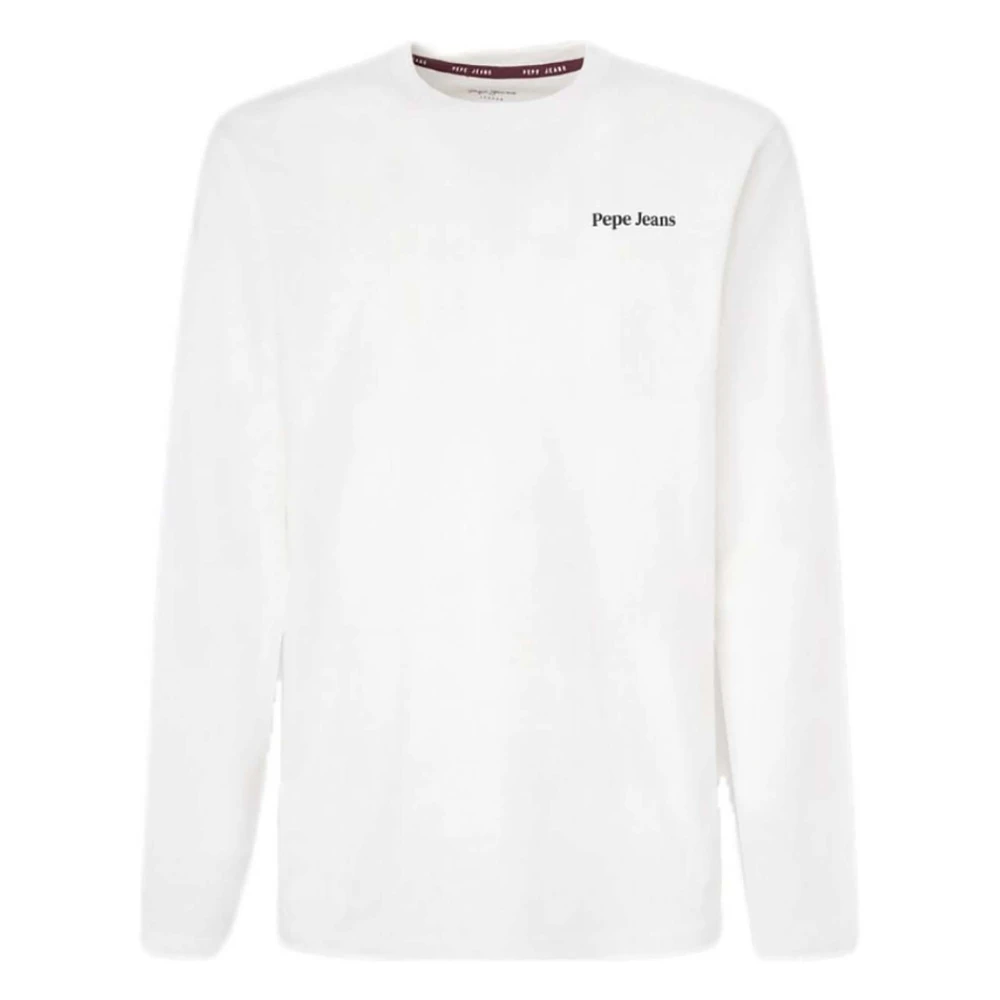 Pepe Jeans Kenzie långärmad T-shirt White, Herr