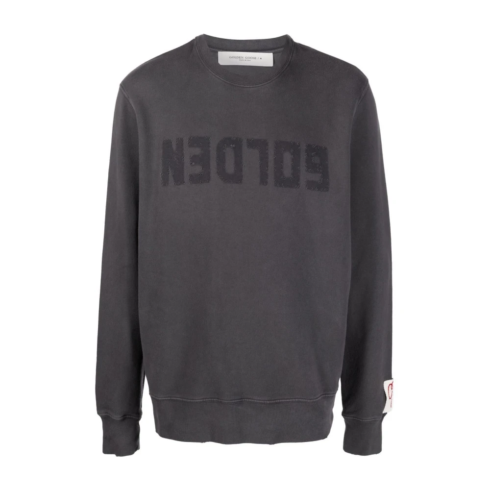 Golden Goose Gray Sweatshirts, Male, S, Crewneck Sweatshirt