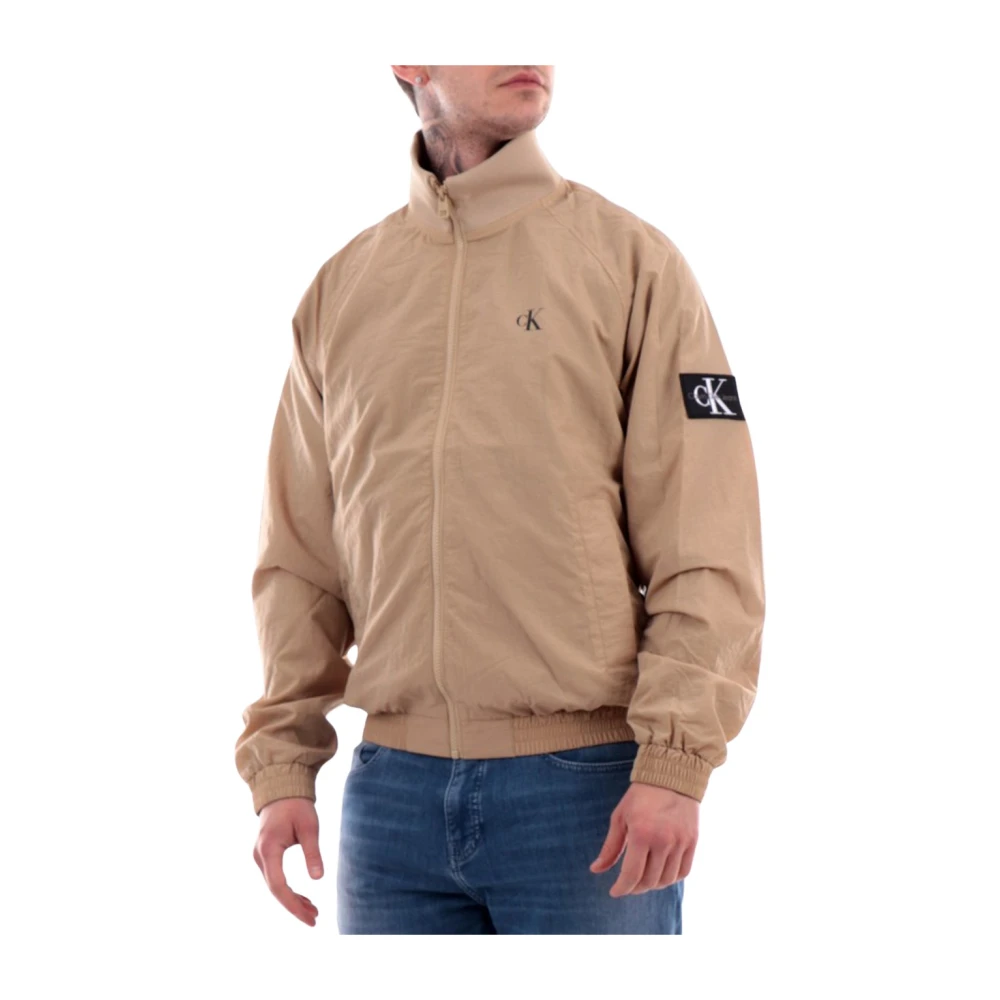 Calvin Klein Beige Bomberjack Harrington Stijl Beige Heren