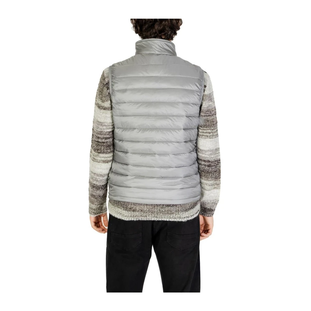Gianni Lupo Grijze Polyamide Herfst Winter Jas Gray Heren