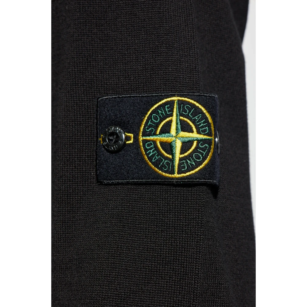 Stone Island Trui met logo Black Heren