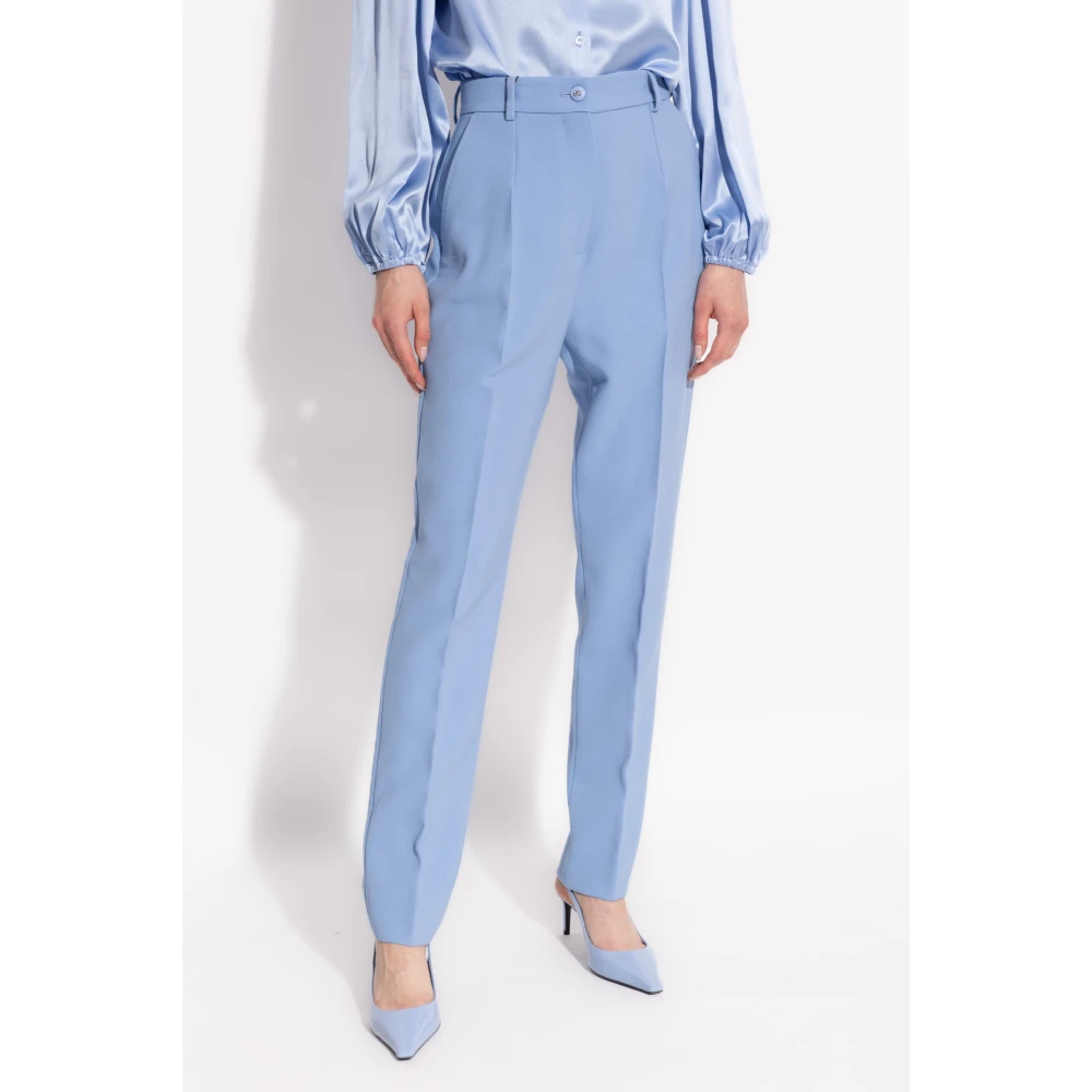 Dolce & Gabbana Wollen broek Blue Dames
