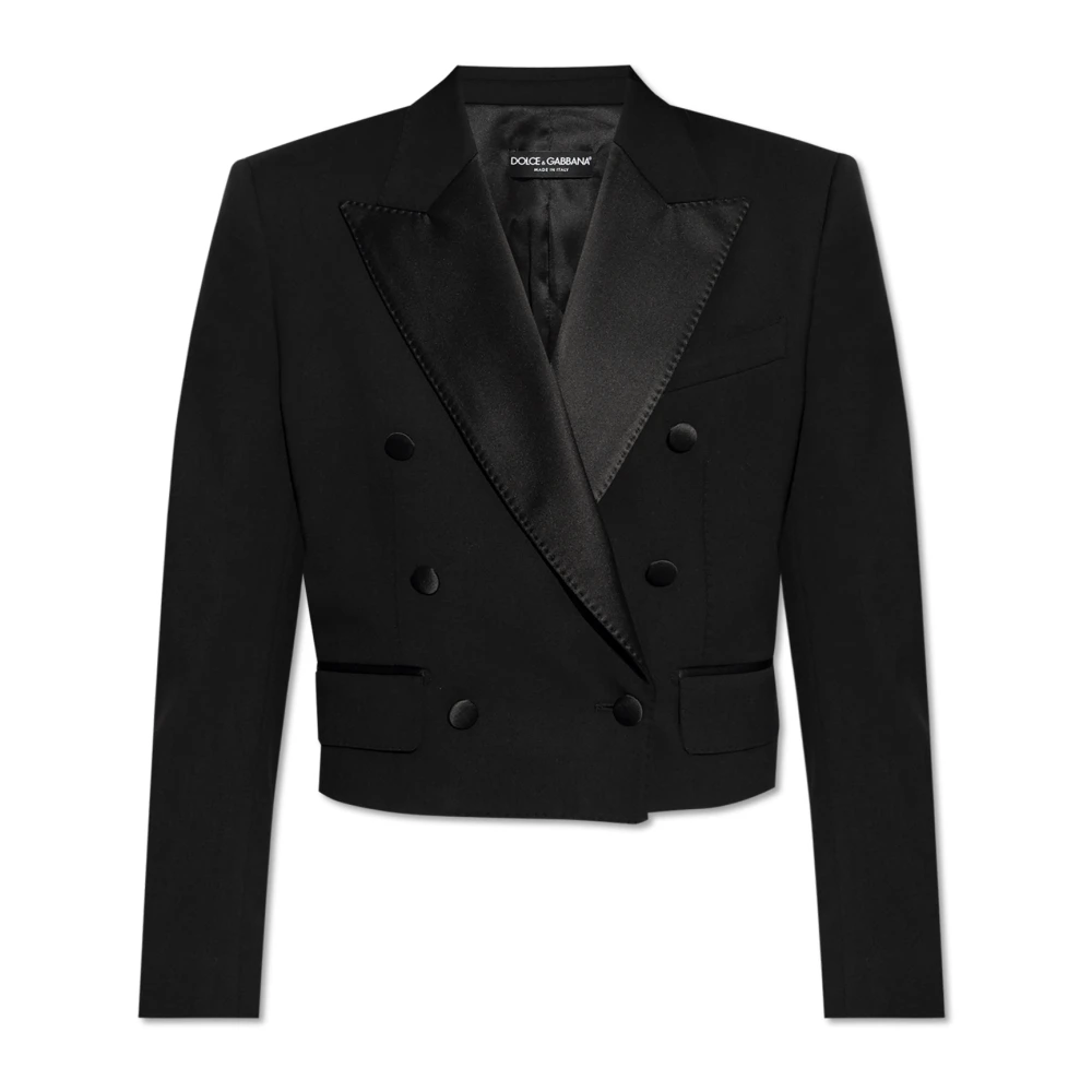 Dolce & Gabbana Women's Black Double-Breasted Jacket - Blazers - Xs - Jackets