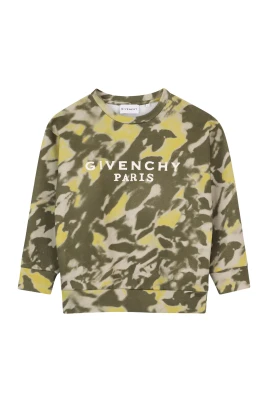 Sweatshirt med batiktryck