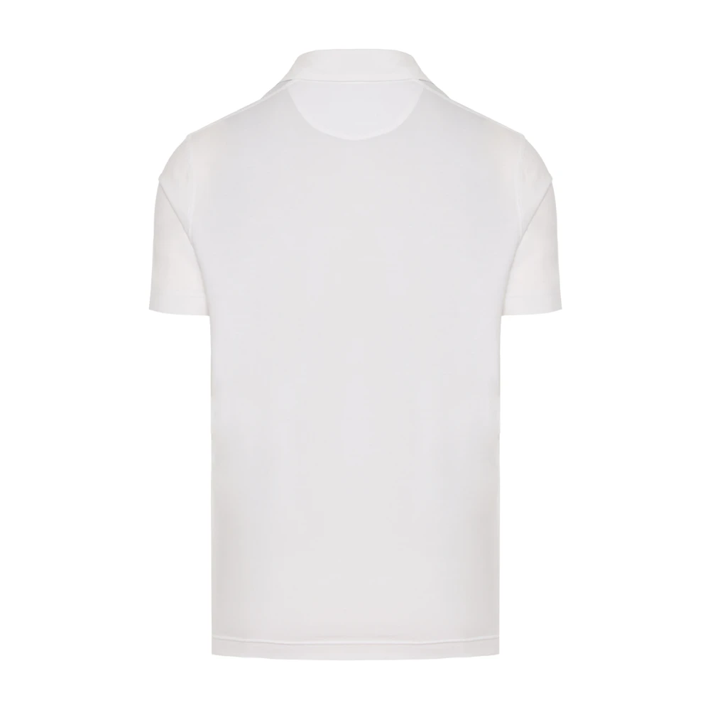 Fedeli Slim Fit Katoenen Polo Shirt White Heren
