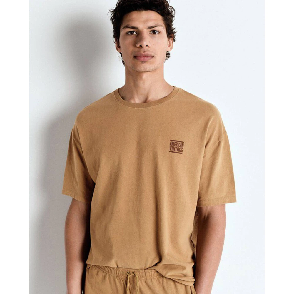 American vintage Korte mouw Myko02A T-shirt Brown Heren