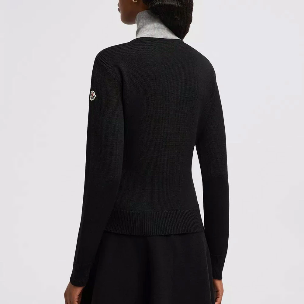 Moncler Gewatteerde wollen vest Elegant Klassiek Black Dames