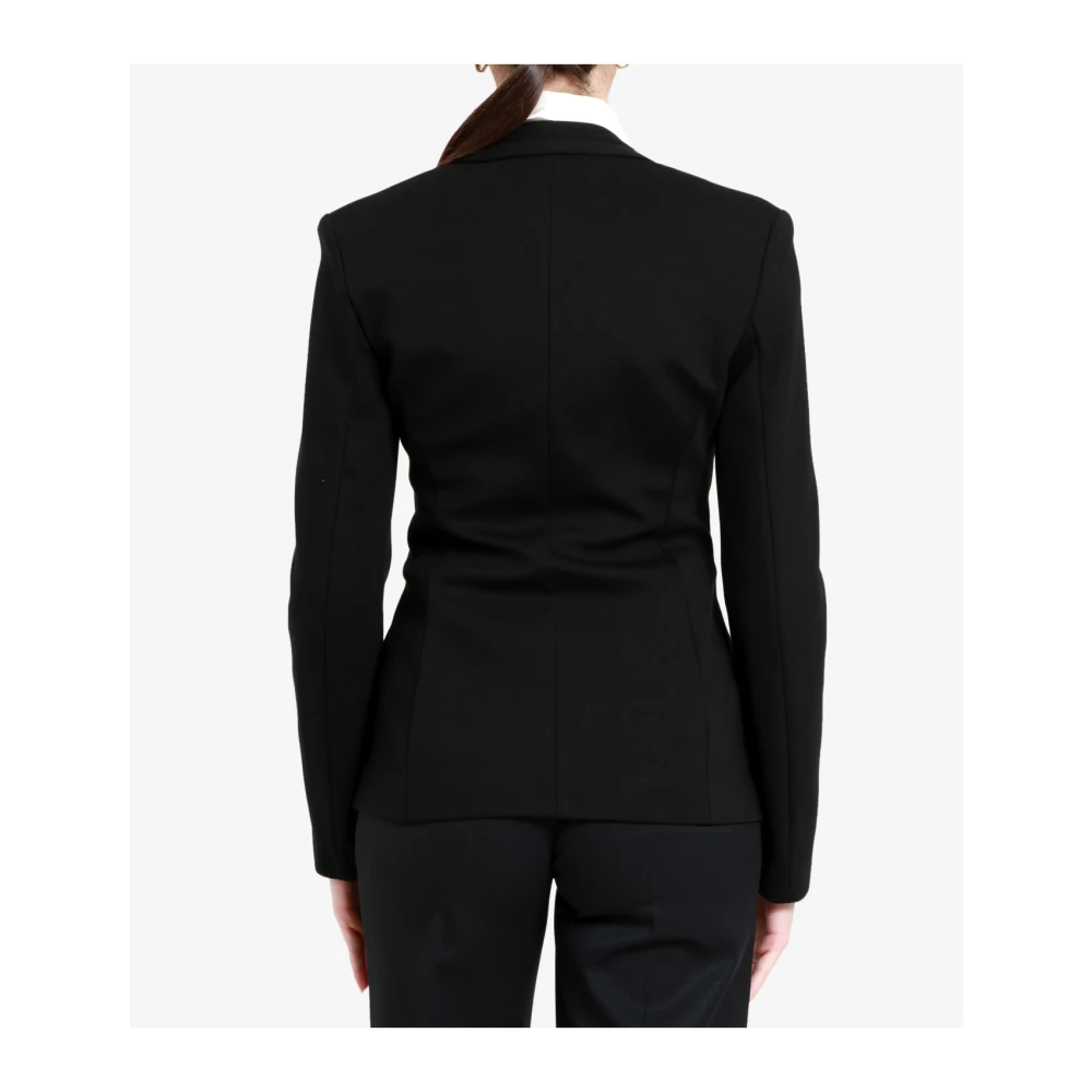 Erika Cavallini Zwarte Milano Stitch Jas Diepe V Black Dames