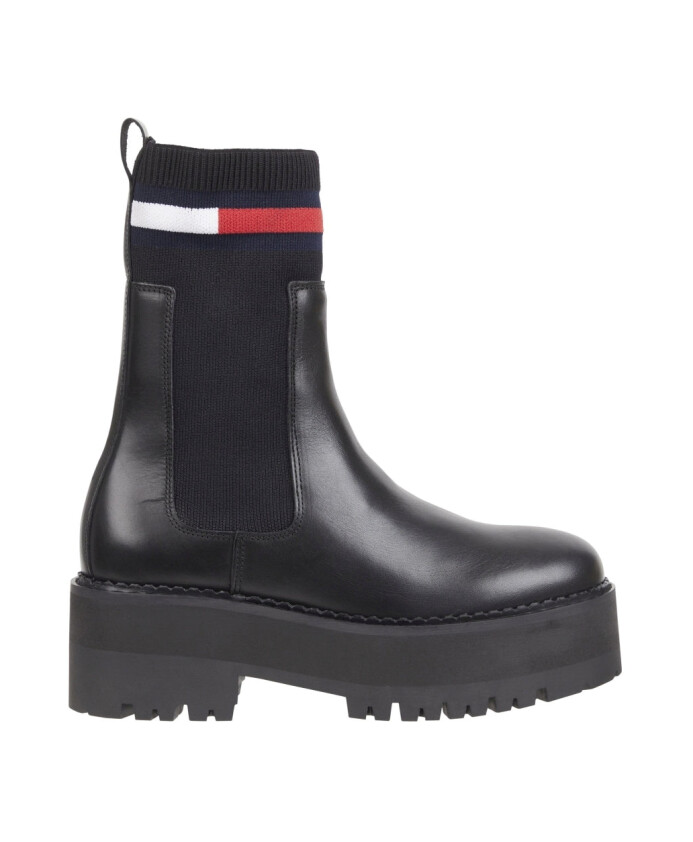 bottines-chelsea-sock-flatform-noires