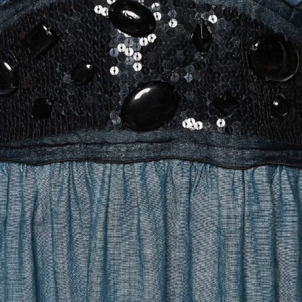Missoni Pre-owned Cotton dresses Blue Dames