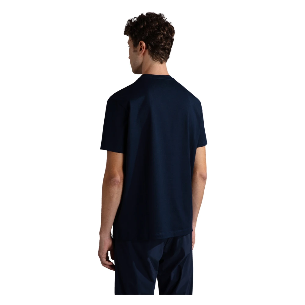 PAUL & SHARK Donkerblauw Geborduurd Katoenen T-Shirt Blue Heren