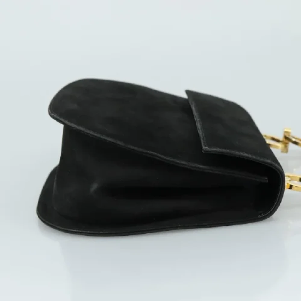 Salvatore Ferragamo Pre-owned Suede shoulder-bags Black Dames