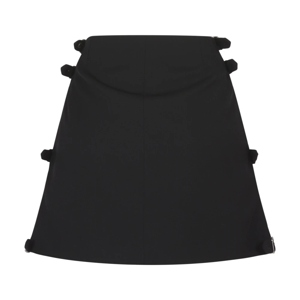 Courrèges Zwarte Wollen Mini-Rok Black Dames
