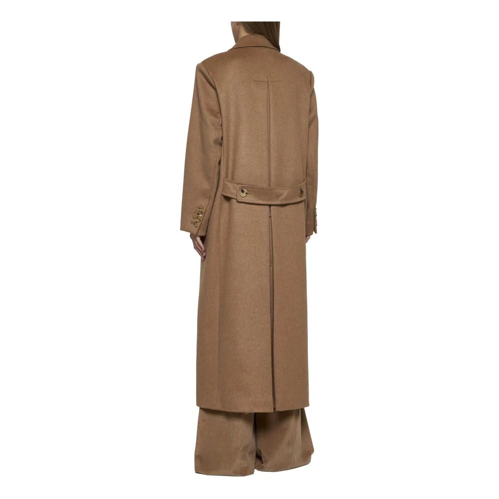 Max Mara Fungo Kamelenjas met Peak Revers Brown Dames