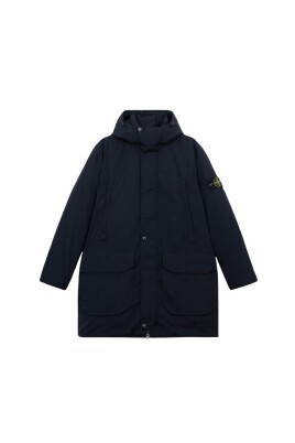 parka-longue-bleu-marine-en-duvet