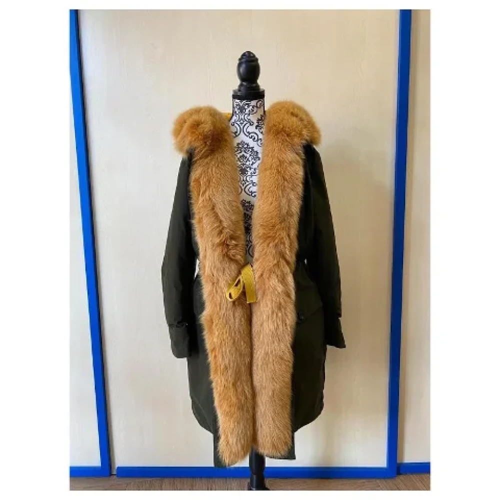 Moncler Pre-owned Fur outerwear Green Dames