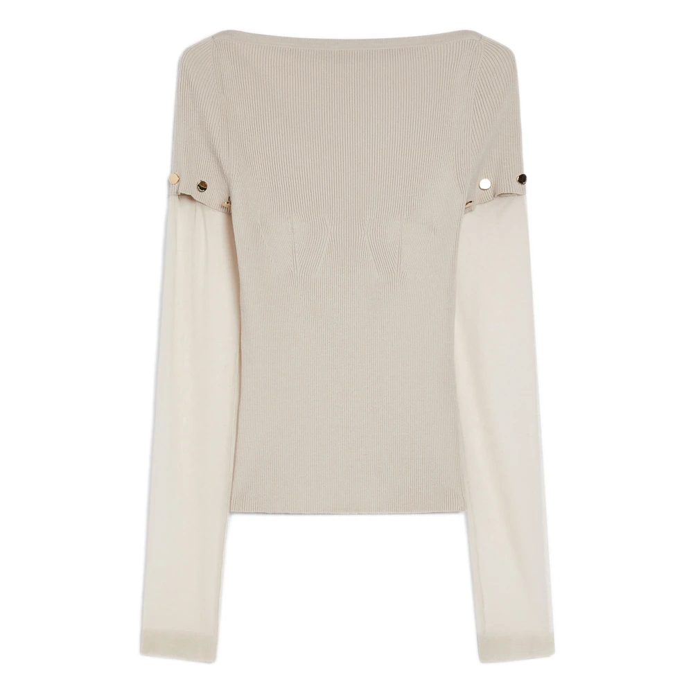 SPORTMAX Grijze Sweaters met Boothals Gray Dames