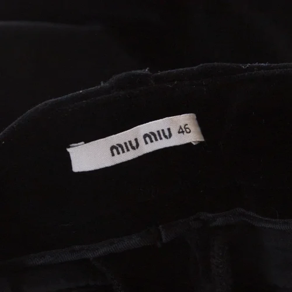 Miu Pre-owned Cotton bottoms Black Dames