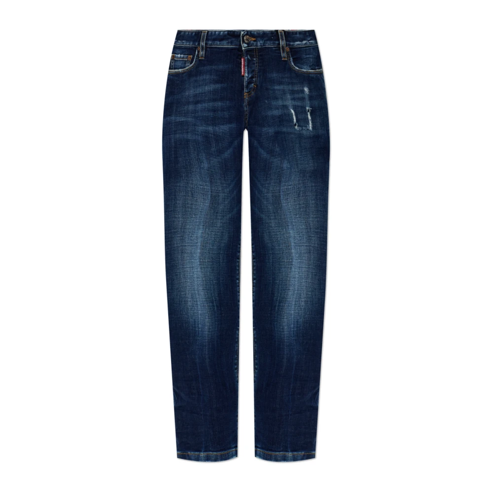 Dsquared2 Blue Cropped Jeans, Female, Xs, Jenna Jeans