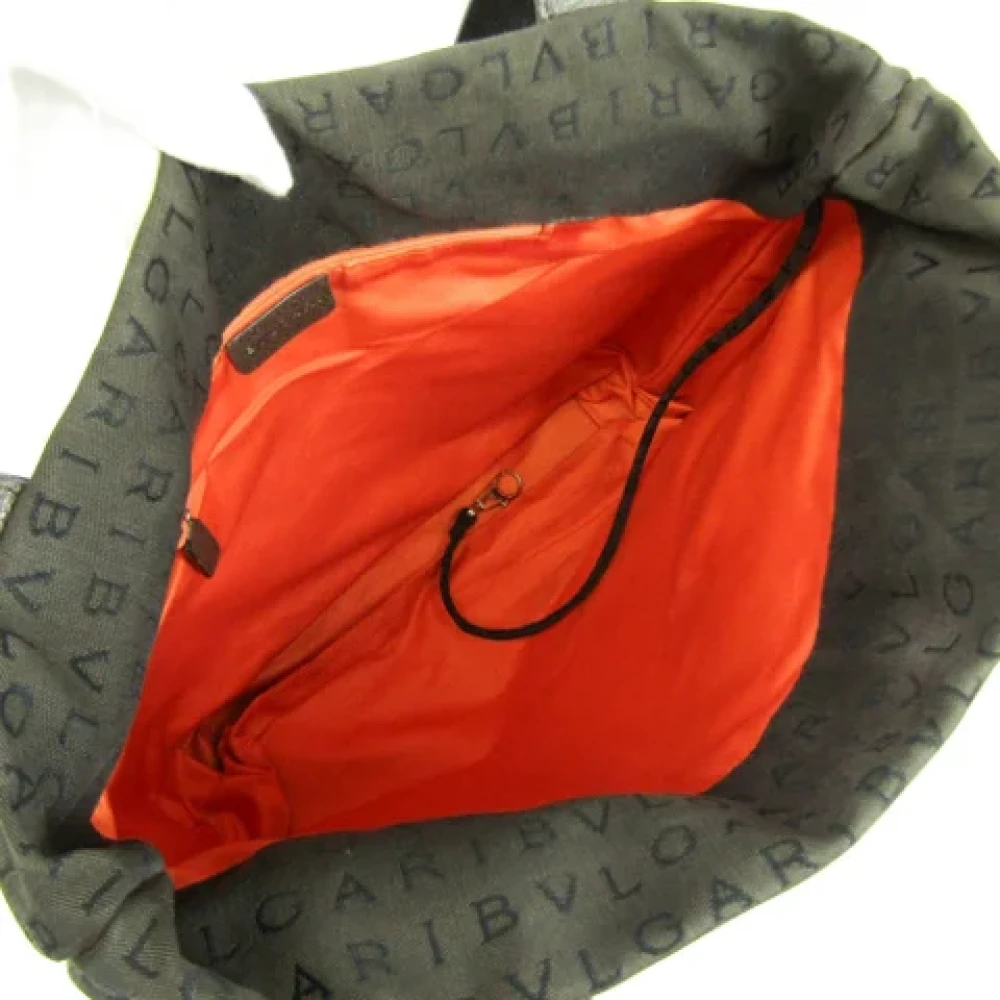 Bvlgari Vintage Pre-owned Leather handbags Brown Dames