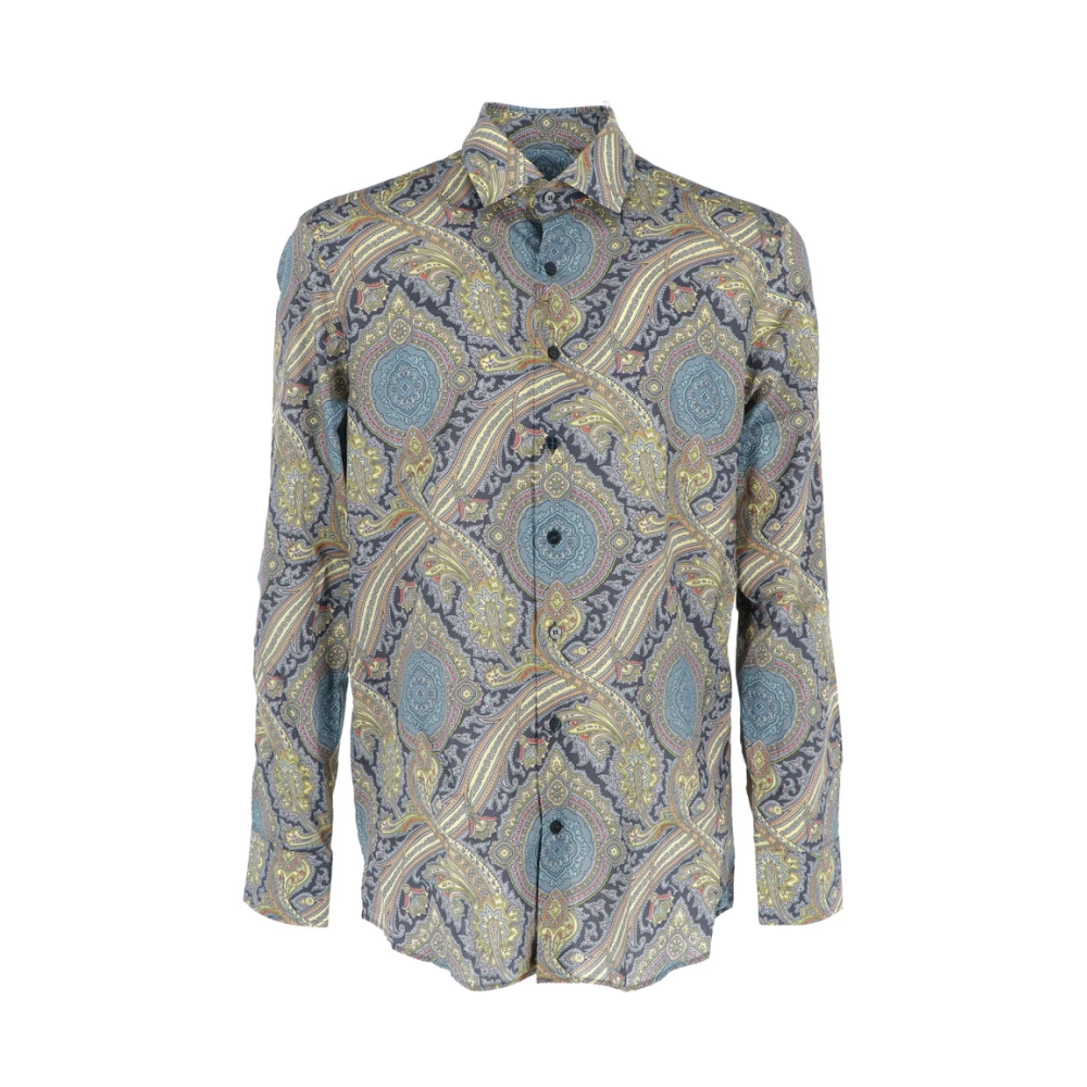ETRO Casual Katoenen Overhemd voor Mannen Blue Heren