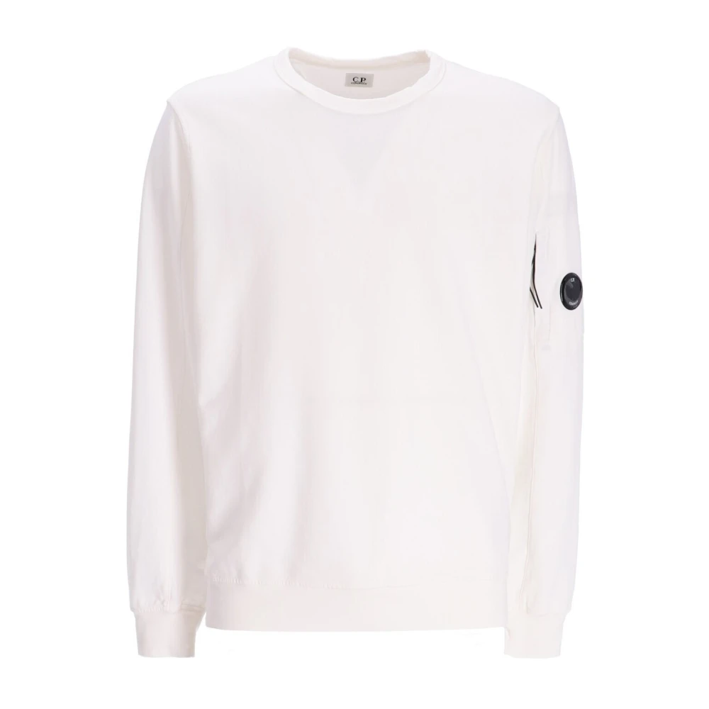 Hvit Lett Fleece Crew Neck Sweatshirt