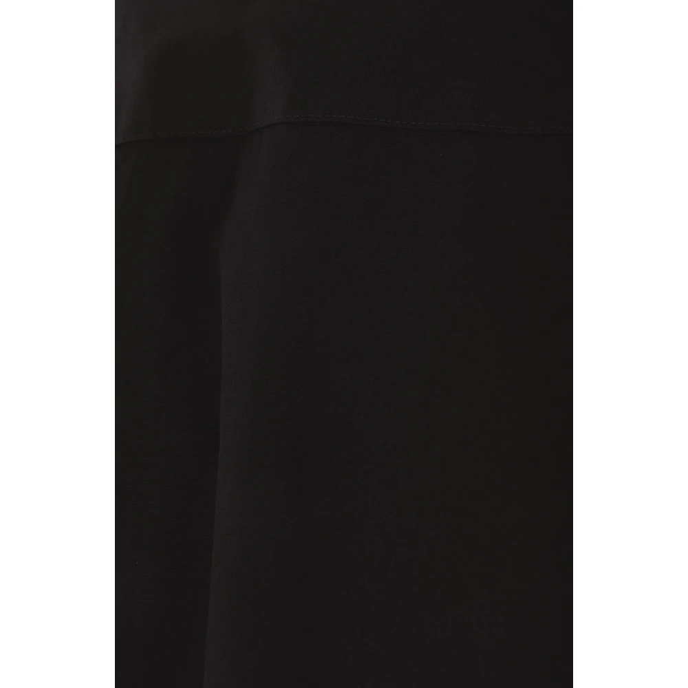 Yohji Yamamoto Zwarte Katoenen Popeline Mouwloze Overhemd Black Dames