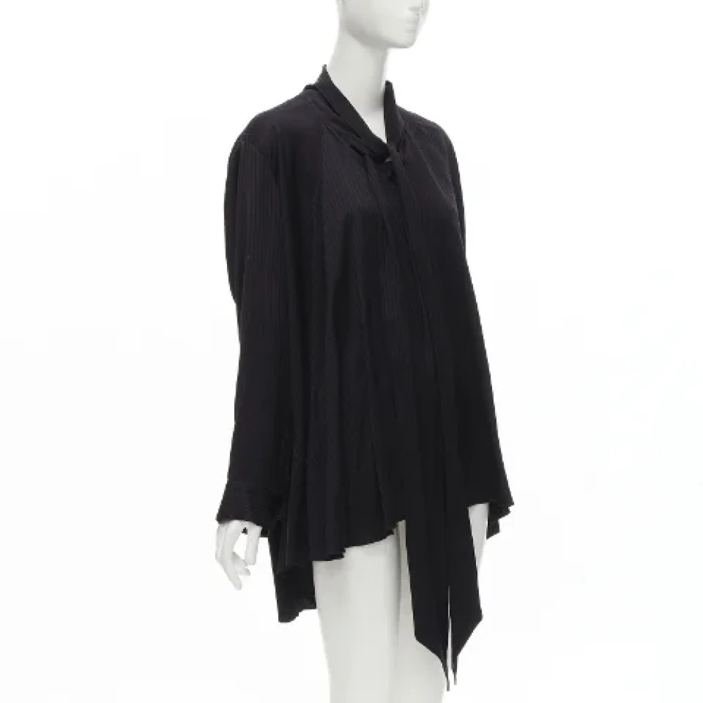 Balenciaga Vintage Tweedehands zwarte stoffen Balenciaga shirt Black Dames