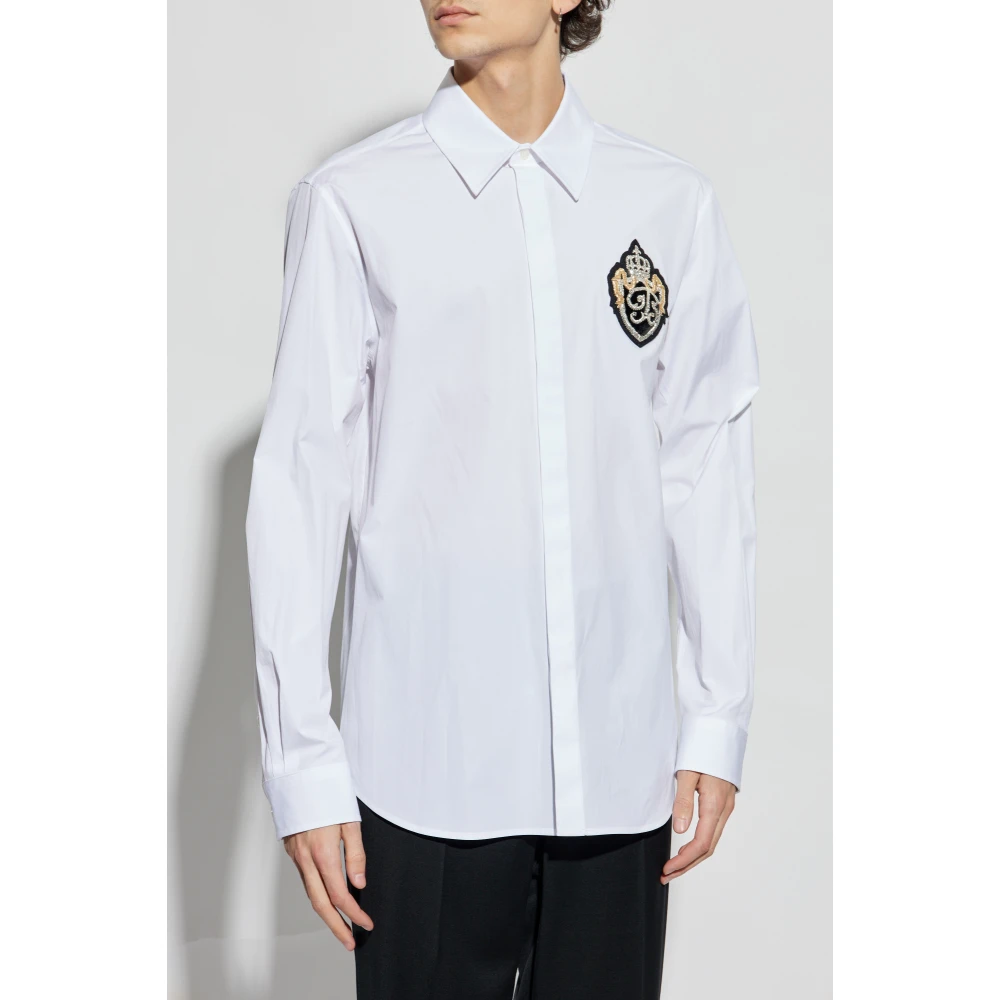 Balmain Overhemd met applicatie White Heren